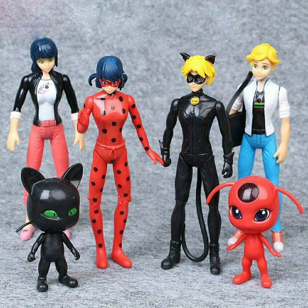 6Pcs-Miraculous-Ladybug-Tikki-Noir-Cat-Plagg-Adrien