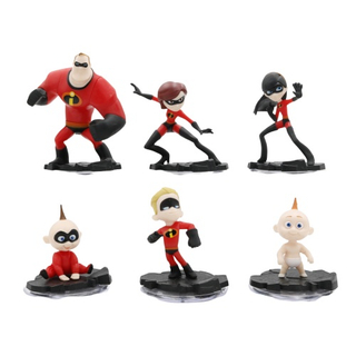 6pcs/set The Credibles 2 Family Junior Supers Action Figures Mr.Dash Parr Jack Parr Elastigirl figure action