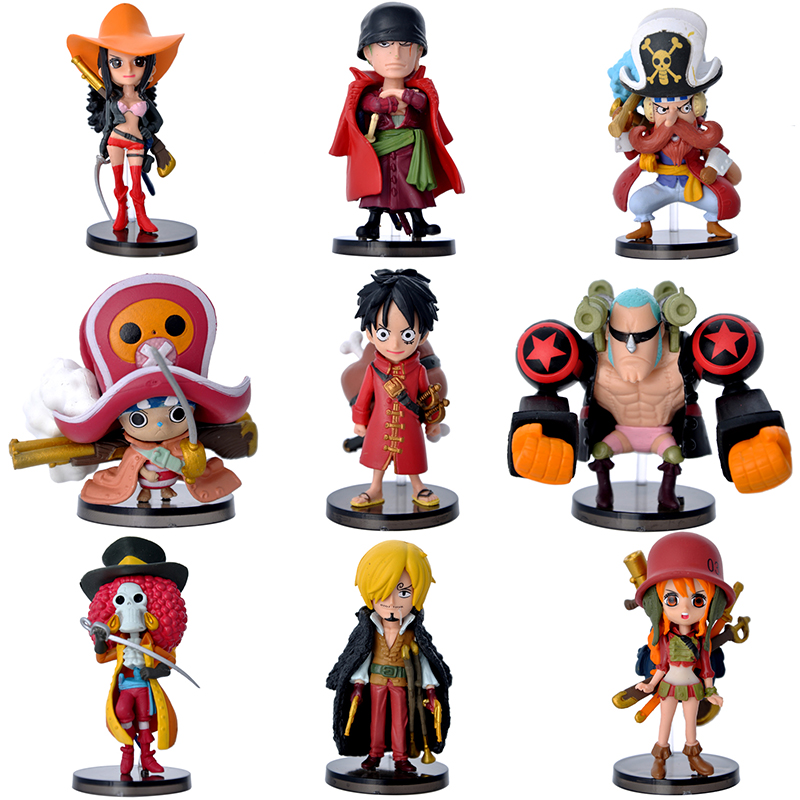 OEM/ODM 3D Japanese Classic Miniature Anime Action Figure Collectible Model Toys Dolls Action Figure One Piece Luffy for Kids