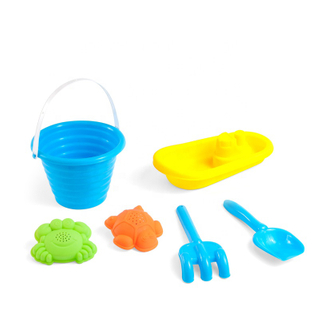 Educational Summer Entertainment Game Play Beach Toy Play Set Plastic Beach Fun Toy Set with Sand Bucket