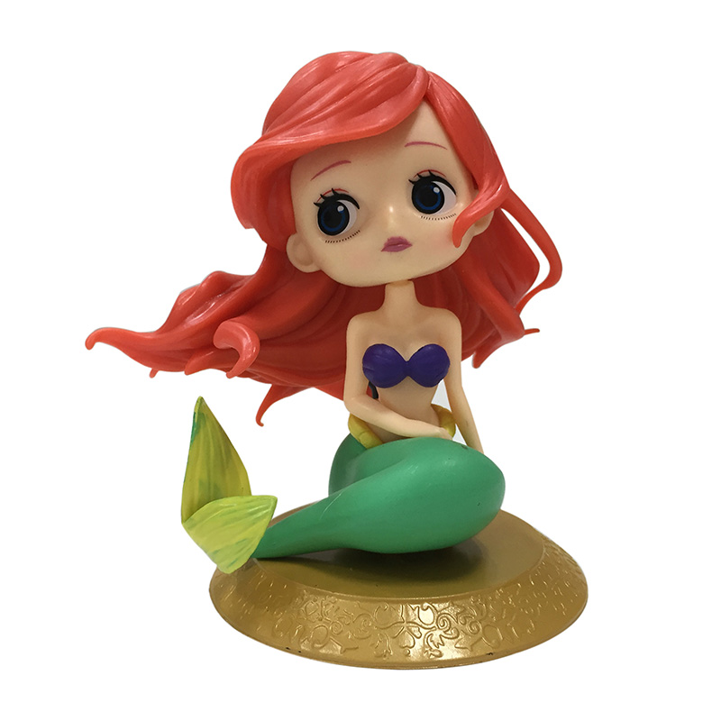 Q Version Anime Princess Snowwhite Mermaid Cake Toppers Birthday Action Figures