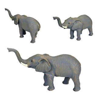 Cute OEM/ODM 3D Plastic Material Vinyl Toy Figure Cartoon Shaped Elephant Animals Figures Wholesale