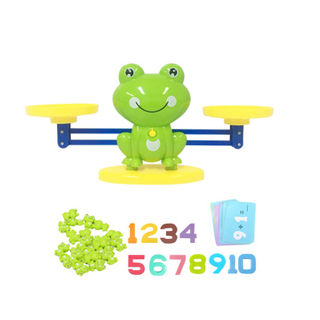 Cool Math Game, Plastic Frog Balance Counting Toys for Boys & Girls Educational Number Toy Fun Children's Gift Stem Learning Age 3+