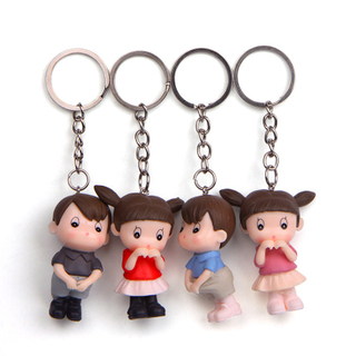 Hot Sale Children 4PCS Shy Play House Couples Wallets Bags Decoration Pendant Gift Souvenir Key Chain Set