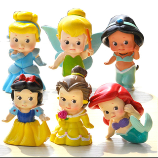 China Manufactuer Q Version Miniature Princess Anime Action Figure Cartoon Character Miniature Model Figure