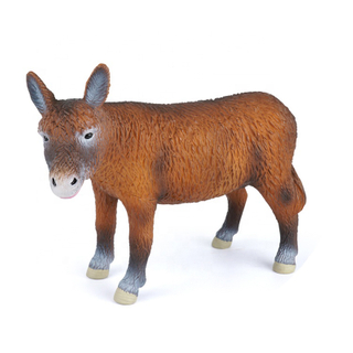 Novelty Plastic Injection Miniature Animal Anime Action Figure PVC Donkey Figurines