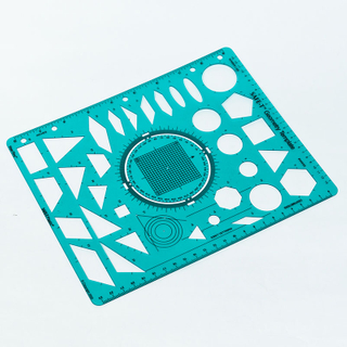 Plastic Ruler with Drawing Template Stencil/Ruler Stencil