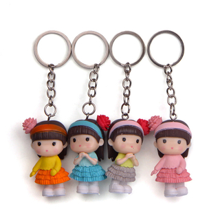 Hot Sale Make Your Own Design Mini Cute Doll Bag Keychain Souvenir Keychain Set for Girl