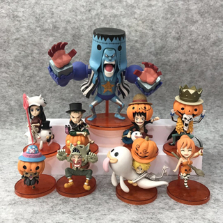 One Piece Custom Happy Halloween Day Japanese Style Collectible Vinyl Toys Plastic Material Luffy Anime Action Figure for Promotion