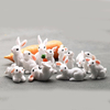 Make Your Own Design Cute Plastic/PVC Miniature Animals Bunny Family Rabbits Anime Action Figure for Fun