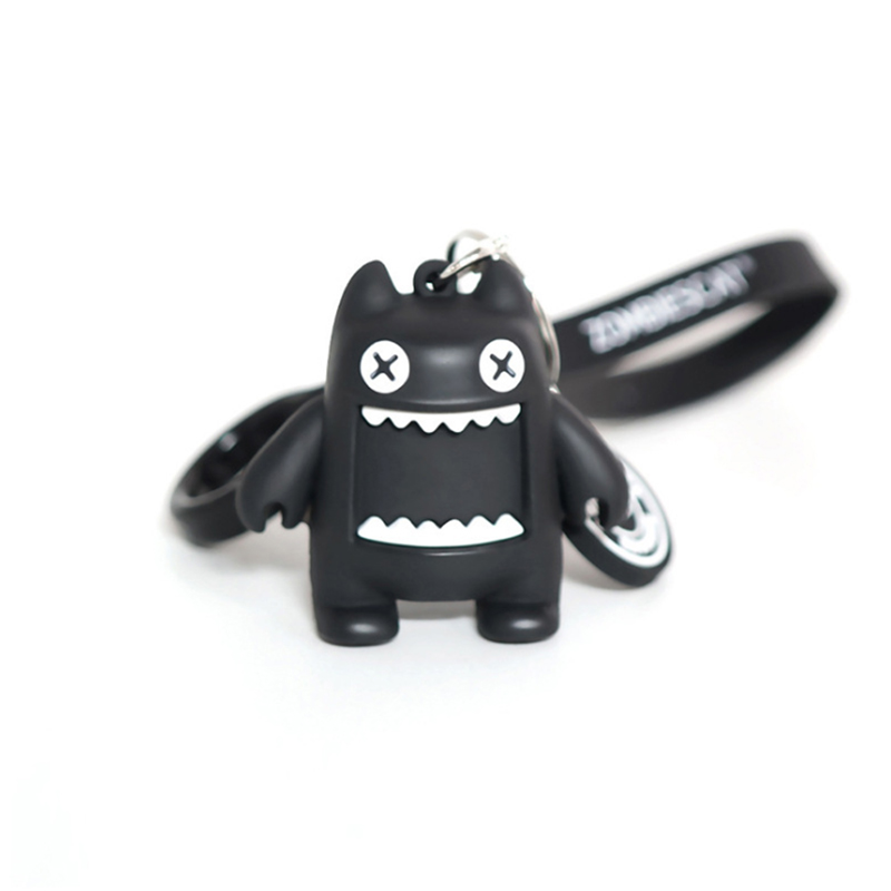 Popular PVC Cartoon Phone Car Keychain Miniature Bag Keyring