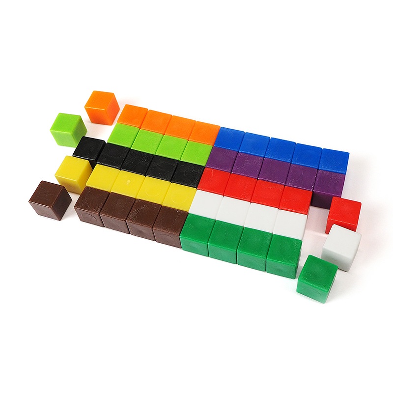1cm Plastic Colorful Counting Cubes 