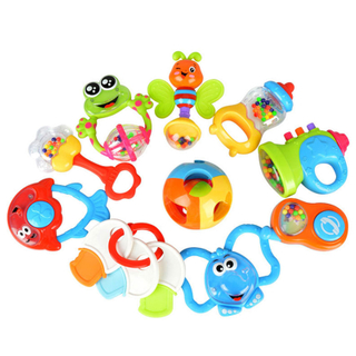 Hot Sale Cute Carton Animal Baby Toys Baby Rattle Toys Set with 10PCS for Sale