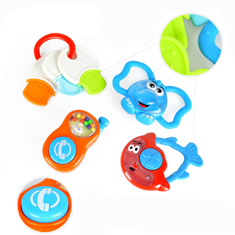 Hot Sale Cute Carton Animal Baby Toys Baby Rattle Toys Set with 10PCS for Sale