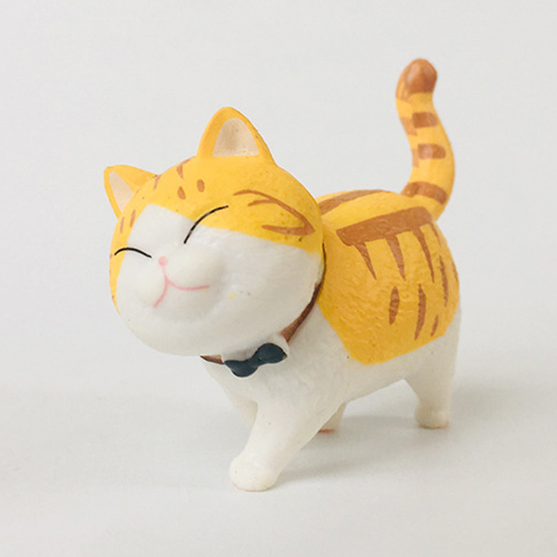 One Piece Japanese Small Cute Collectible Plastic Kawaii Cat Animals Figures Mini Anime Action Figures