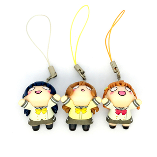 OEM/ODM 3D PVC Material Cartoon Kawaii Toys Anime Animal Action Figure Phone Car Keychain