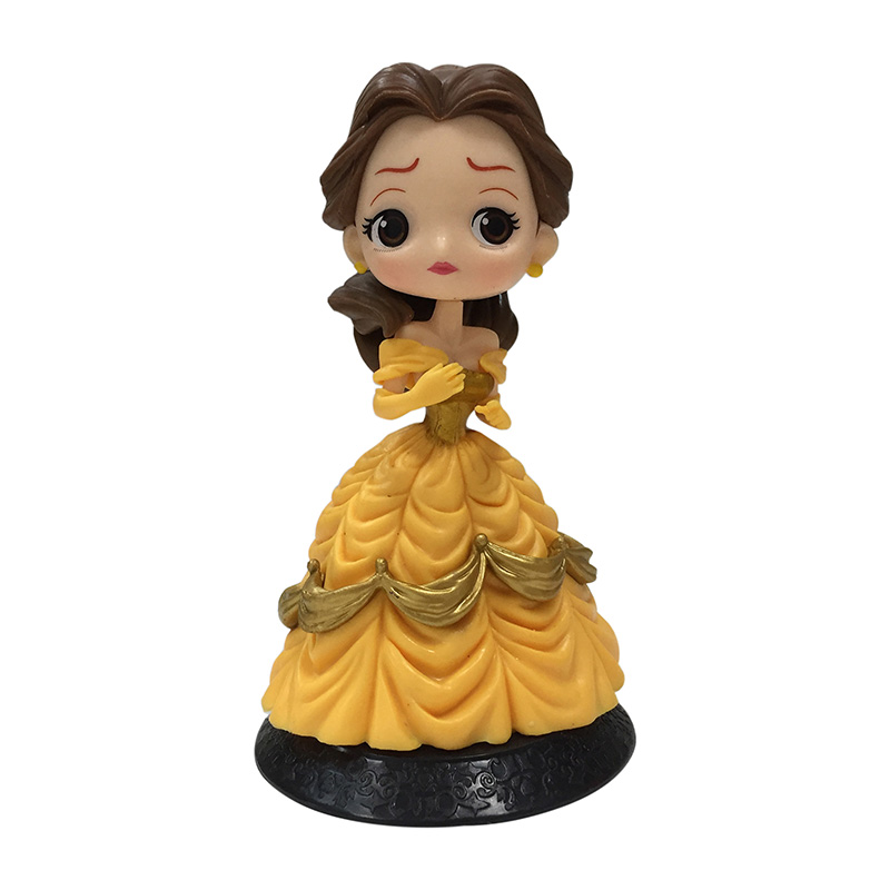 Q Version Anime Princess Snowwhite Mermaid Cake Toppers Birthday Action Figures