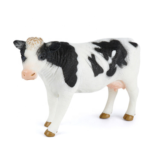 Custom Made Lovely Plastic Injection Miniature Animal Action Figurines Plastic Cow Model Figures