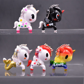 OEM Custom Plastic Animal Unicorn Horse Keychain