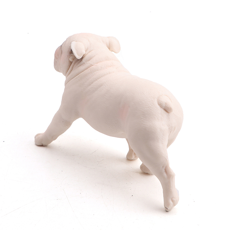 Solid simulation animal models bulldog 3D plastic pet dog toy