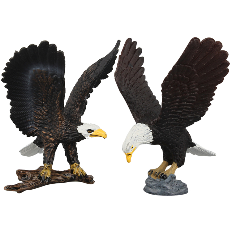 PVC Domineering Flying Black Eagle Plastic Animal Toy